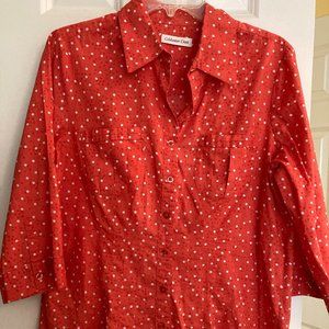Coldwater Creek Polka Dots Blouse Top